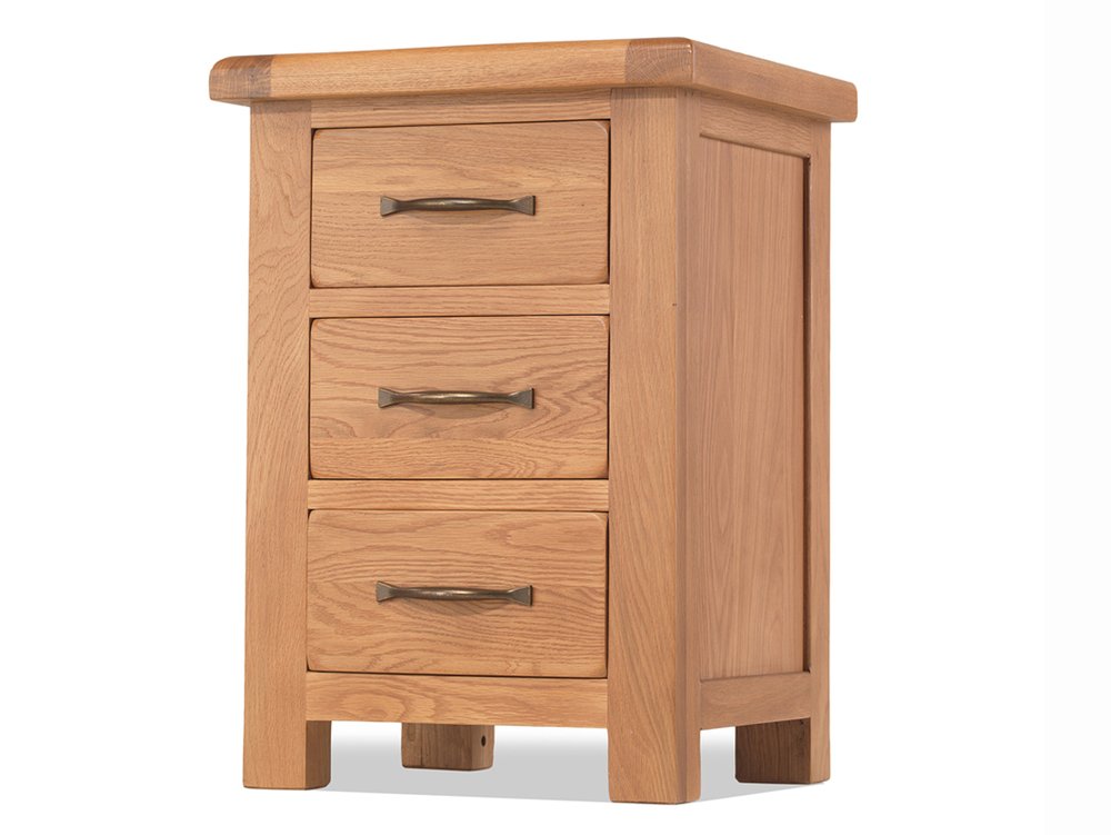 Archers Archers Ambleside 3 Drawer Oak Wooden Large Bedside Cabinet (Assembled)