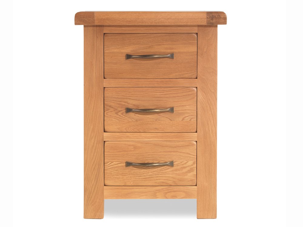 Archers Archers Ambleside 3 Drawer Oak Wooden Large Bedside Cabinet (Assembled)