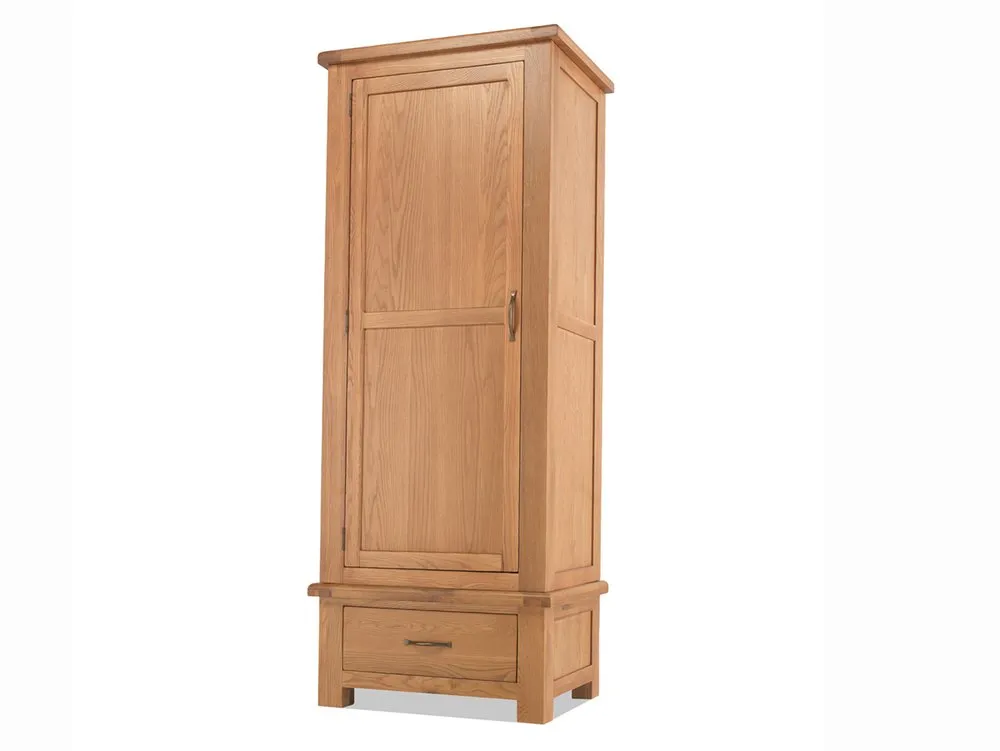 Archers Archers Ambleside 1 Door 1 Drawer Oak Wooden Single Wardrobe (Part Assembled)