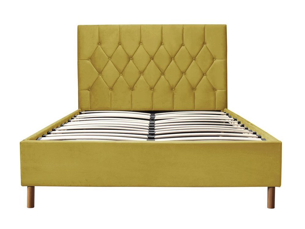 Birlea Birlea Loxley 4ft Small Double Mustard Upholstered Fabric Bed Frame