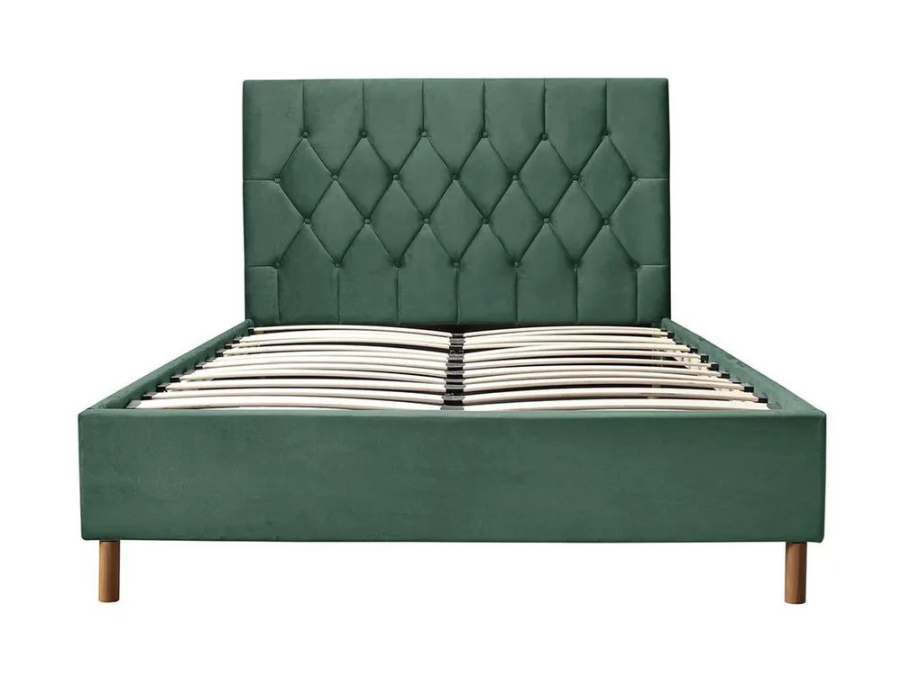 Birlea Furniture & Beds Birlea Loxley 4ft Small Double Green Fabric Bed Frame