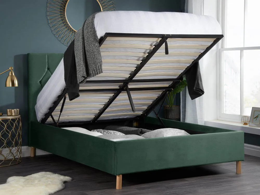 Birlea Birlea Loxley Green Fabric Ottoman Bed Frame