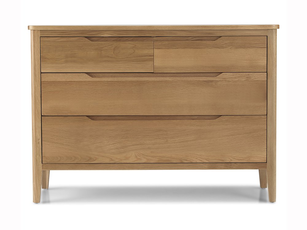 Archers Archers Keswick 4 Drawer Oak Wooden Wide Chest of Drawers (Assembled)