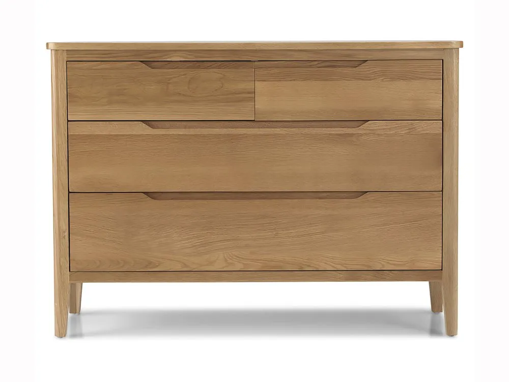 Archers Archers Keswick 4 Drawer Oak Wooden Wide Chest of Drawers (Assembled)