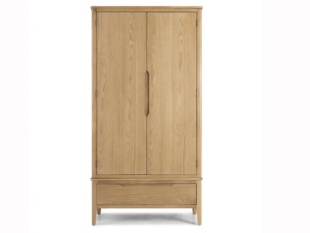 Archers Archers Keswick 2 Door 1 Drawer Oak Wooden Double Wardrobe (Part Assembled)