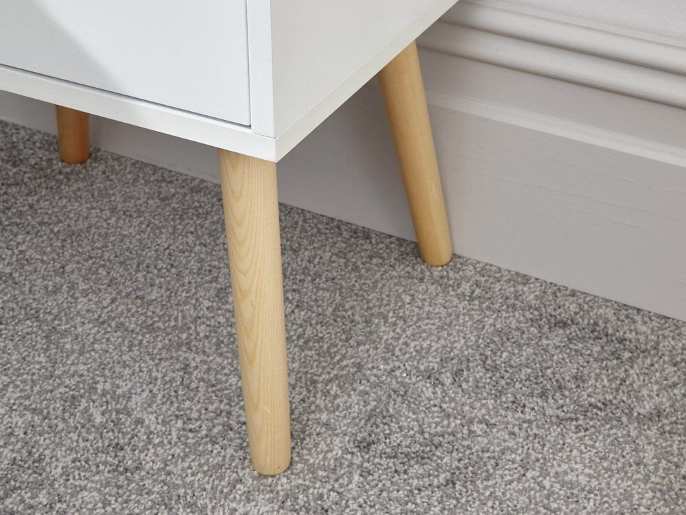 GFW GFW Nyborg 2 Drawer White Set of 2 Bedside Cabinets (Flat Packed)