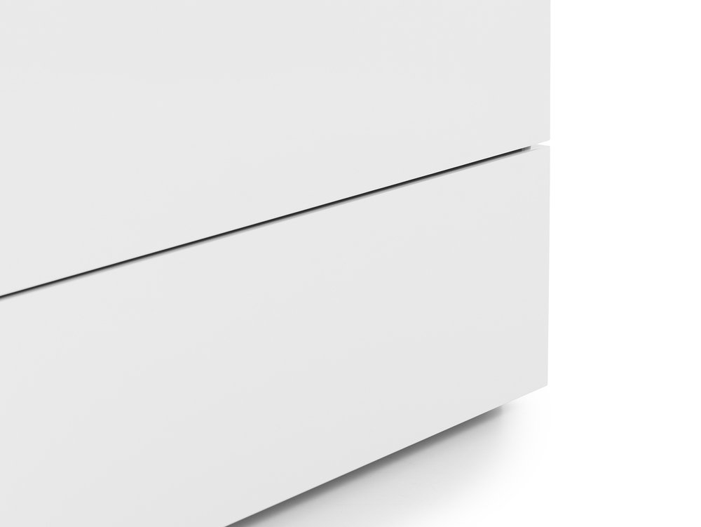 Julian Bowen Julian Bowen Monaco White High Gloss 4+2 Drawer Chest (Flat Packed)