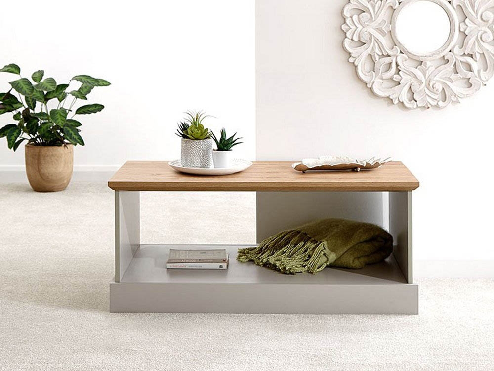 GFW GFW Kendal Grey and Oak Coffee Table (Flat Packed)
