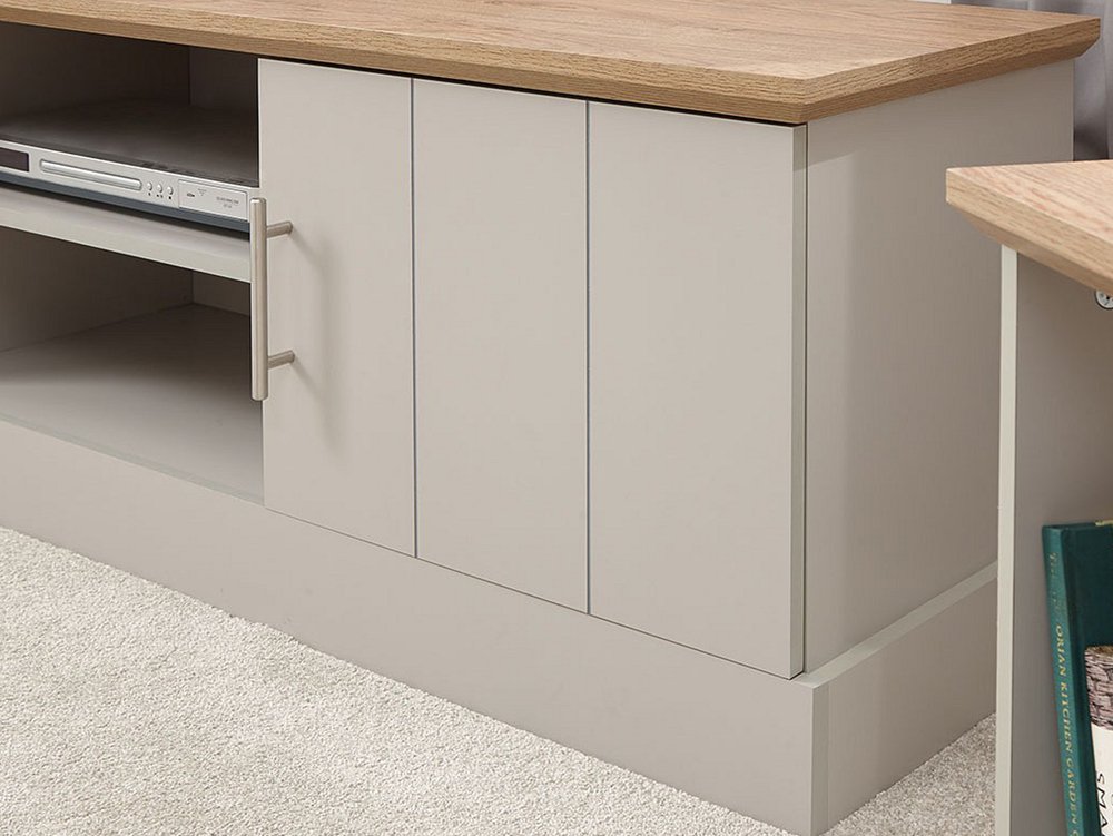 GFW GFW Kendal Grey and Oak 2 Door Large TV Cabinet (Flat Packed)