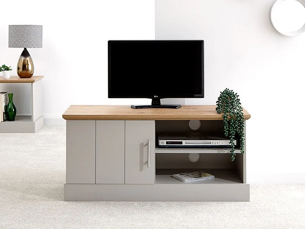 GFW GFW Kendal Grey and Oak 1 Door Small TV Cabinet