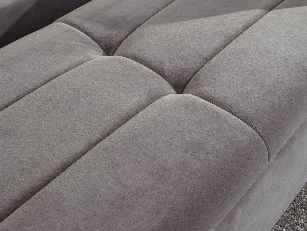 GFW GFW Pettine Grey Upholstered Fabric Ottoman Storage Bench (Flat Packed)