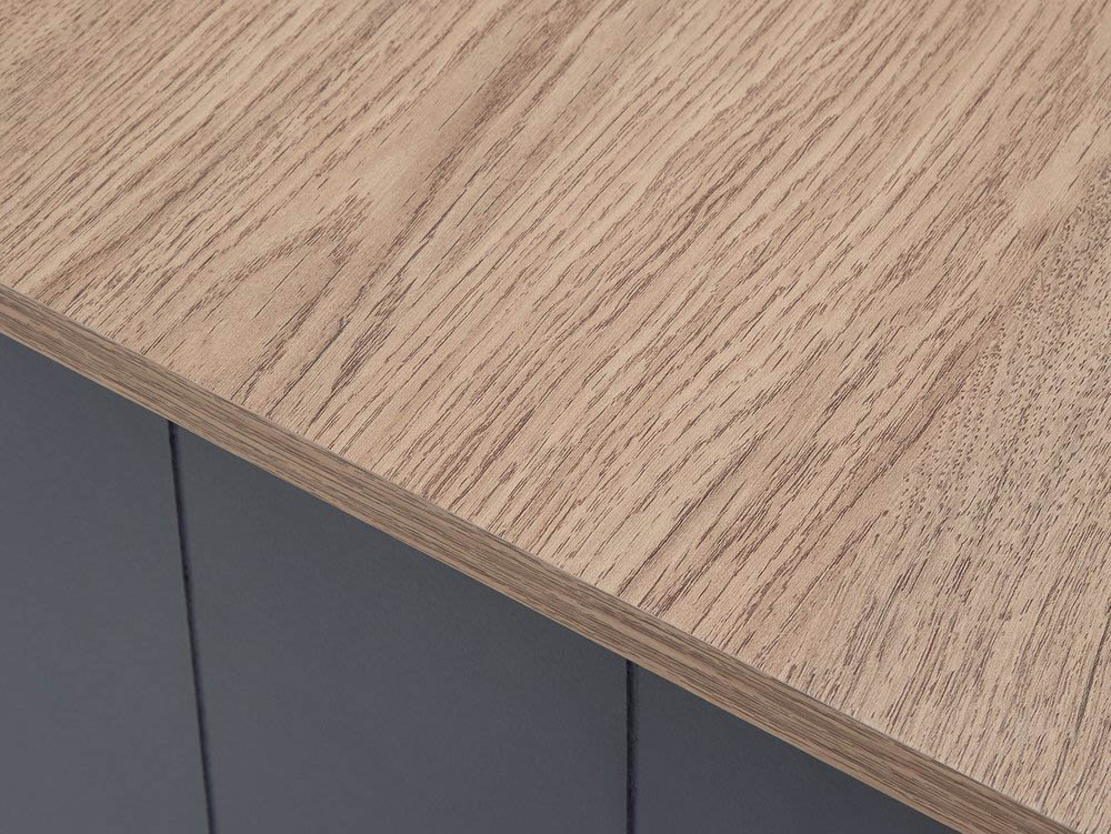 GFW GFW Kendal Slate Blue and Oak Lamp Table (Flat Packed)