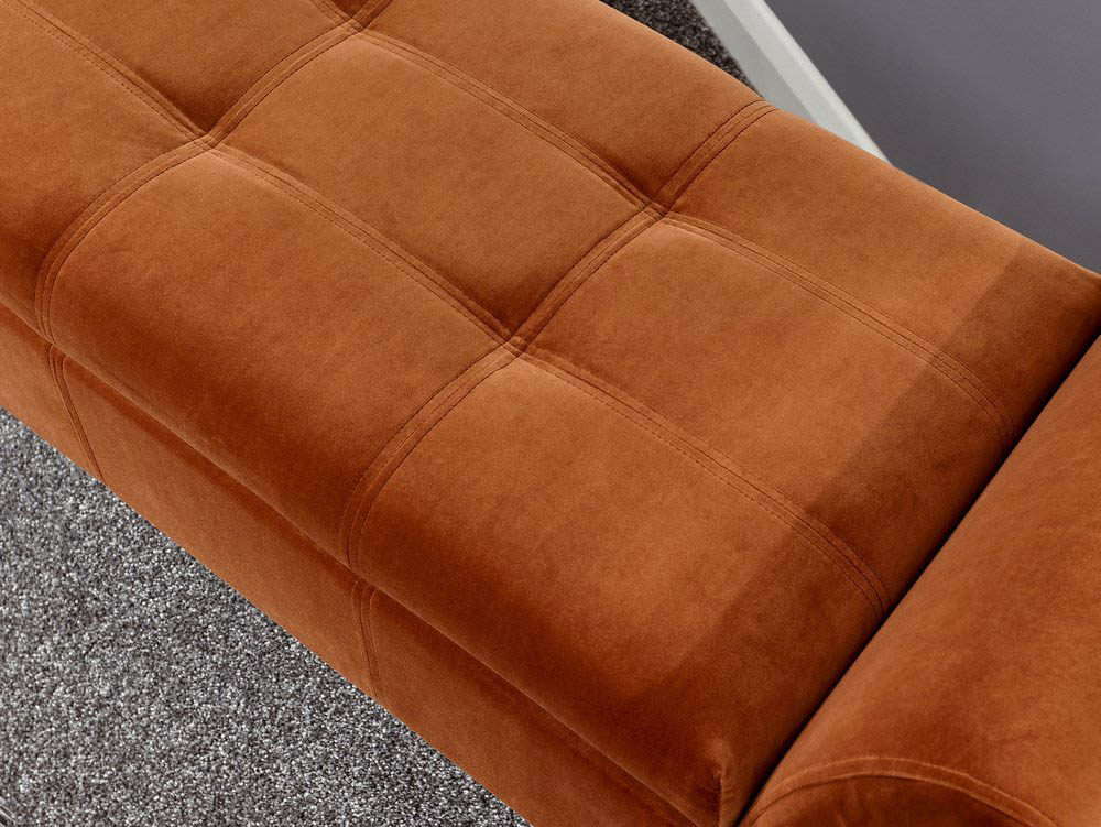 GFW GFW Osborne Russet Orange Upholstered Fabric Ottoman Storage Bench (Flat Packed)
