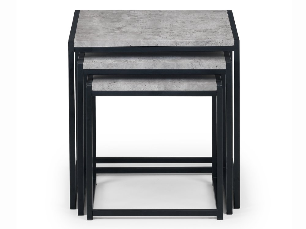 Julian Bowen Julian Bowen Staten Concrete Effect Nest of Tables (Flat Packed)