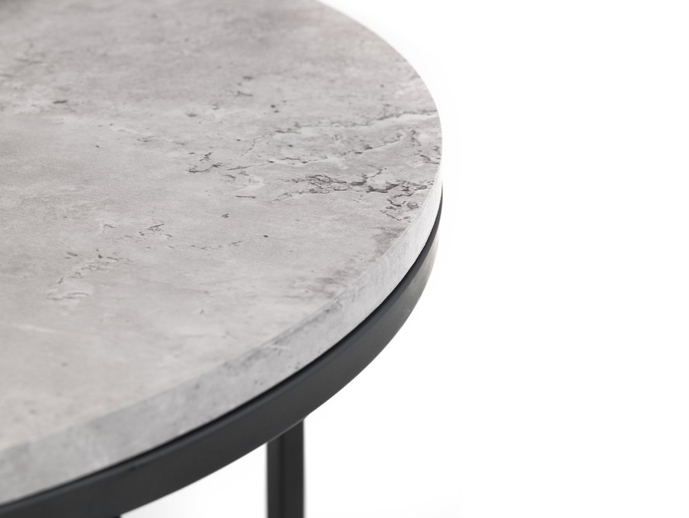 Julian Bowen Julian Bowen Staten Concrete Effect Round Nesting Coffee Tables (Flat Packed)