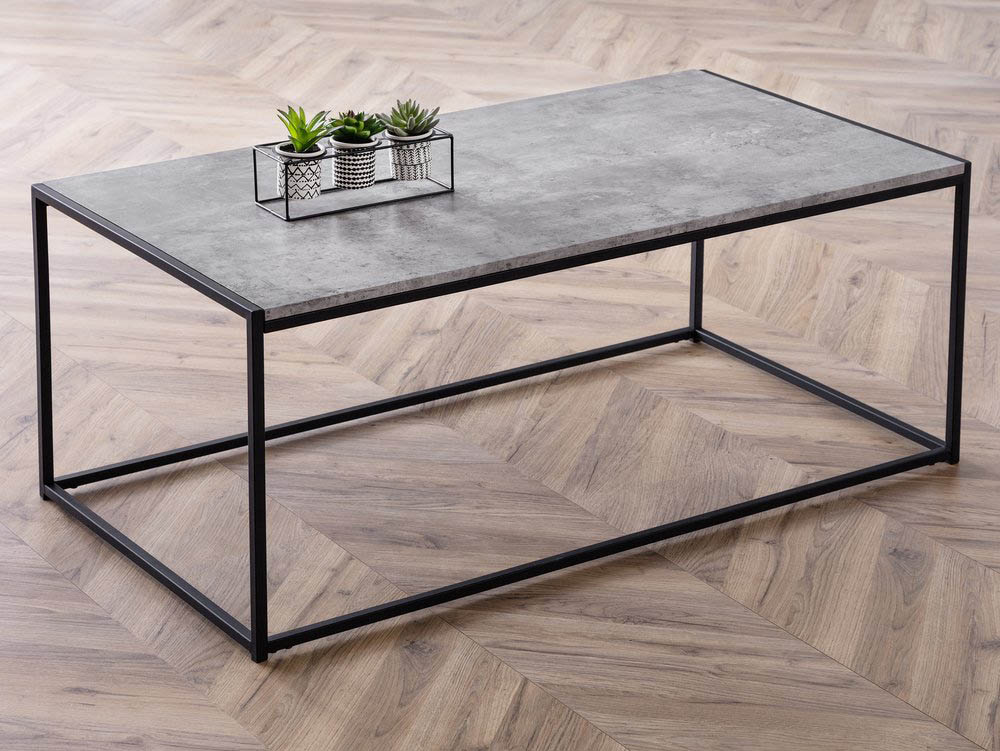 Julian Bowen Julian Bowen Staten Concrete Effect Coffee Table (Flat Packed)