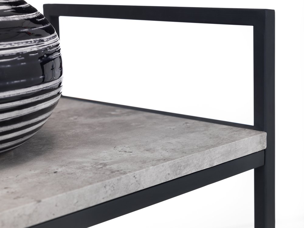 Julian Bowen Julian Bowen Staten Concrete Effect 3 Tier Low Bookcase (Flat Packed)