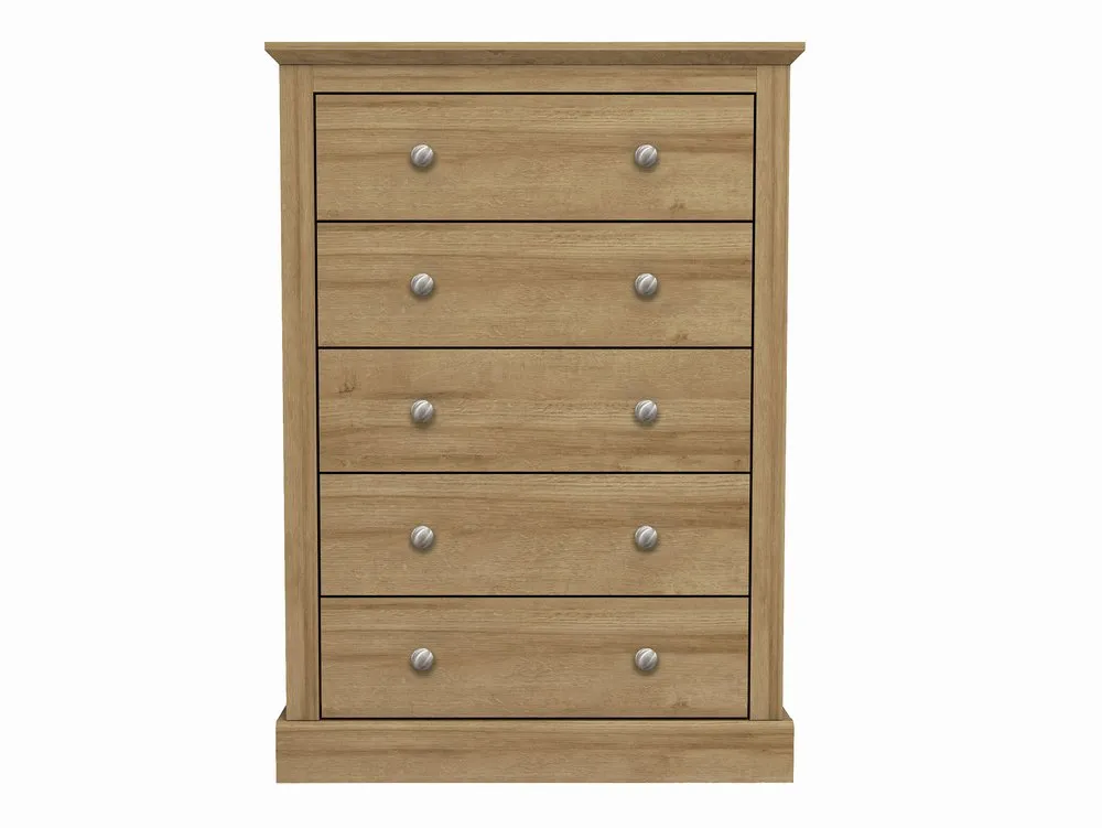 LPD LPD Devon 5 Drawer Oak Chest of Drawers