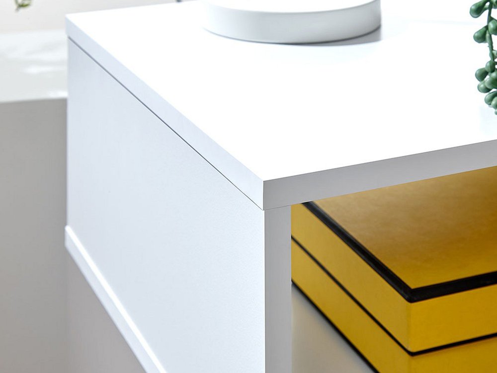 GFW GFW Delta White and Grey Lamp Table (Flat Packed)