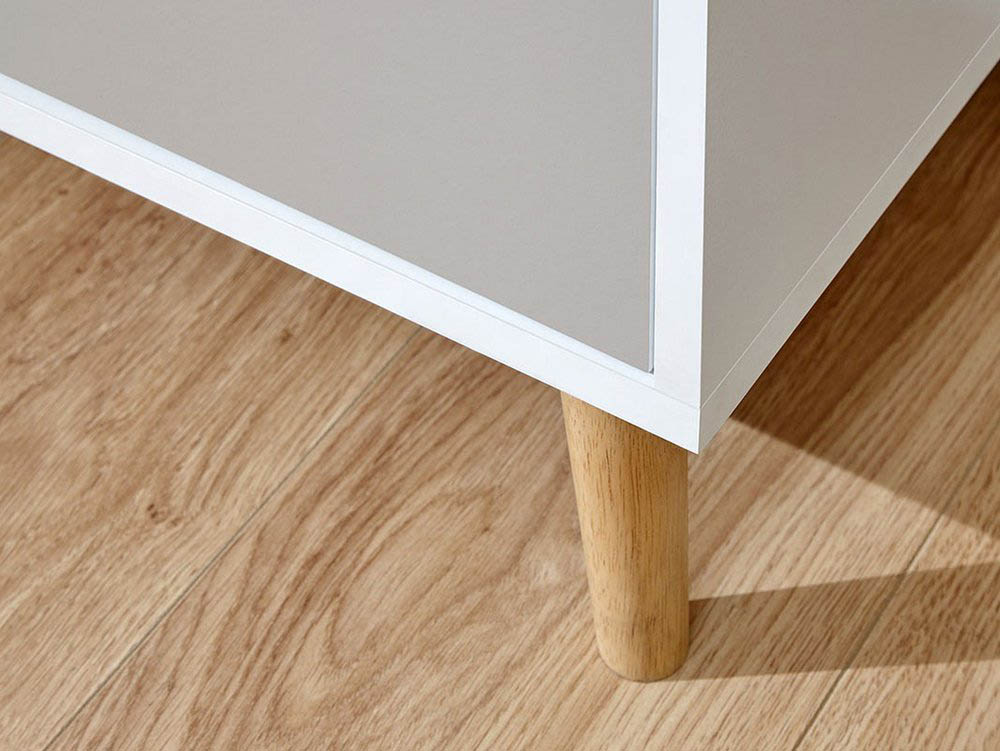 GFW GFW Delta White and Grey 2 Door 2 Drawer Large TV Cabinet (Flat Packed)