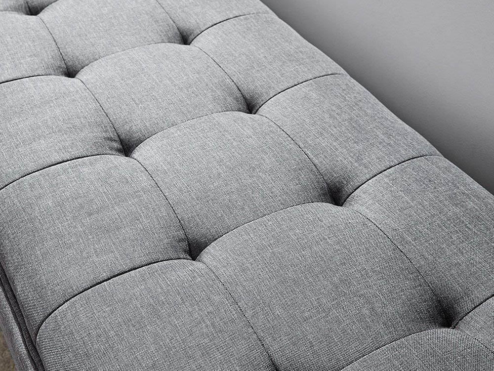 GFW GFW Milan Dark Grey Upholstered Fabric Bench