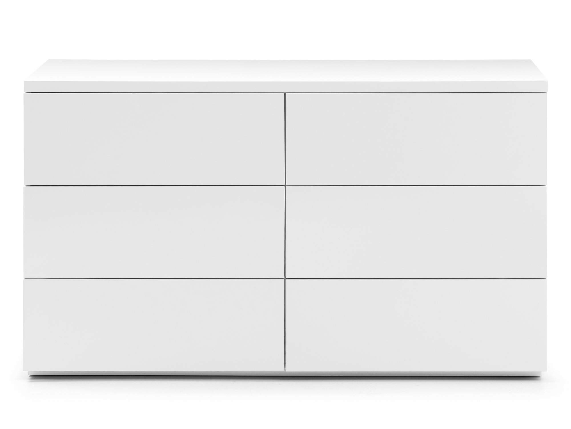 Julian Bowen Julian Bowen Monaco White High Gloss 6 Drawer Wide Chest (Flat Packed)