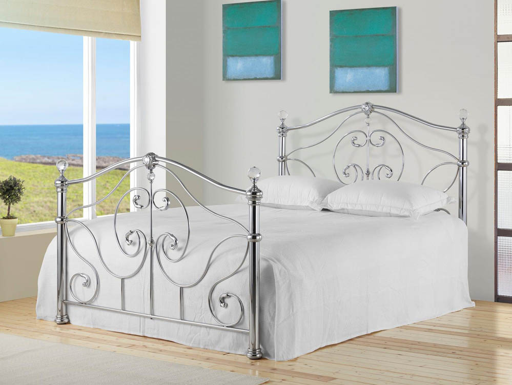 Sareer Sareer Cadiz 5ft King Size Chrome Metal Bed Frame