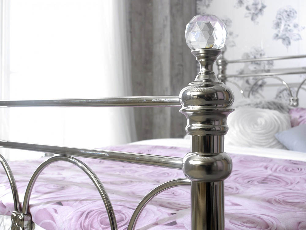 Sareer Sareer Sonita 5ft King Size Chrome Metal Bed Frame