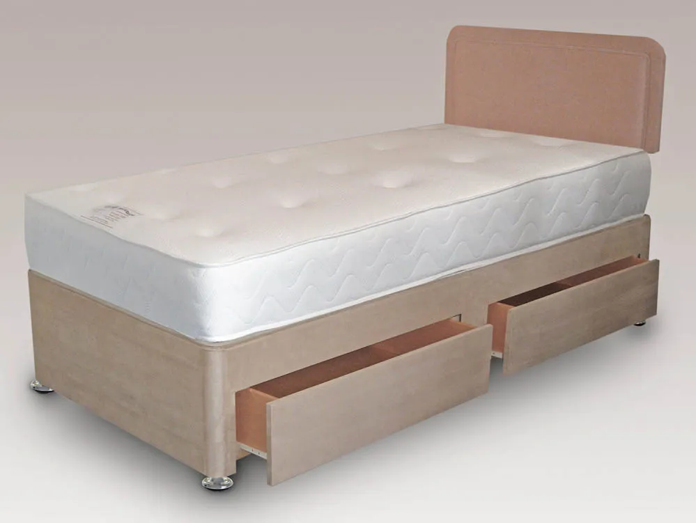 Deluxe Deluxe Memory Elite Pocket 1000 3ft6 Large Single Divan Bed