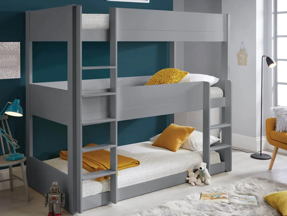 Bedmaster Bedmaster Snowdon 3ft Grey Triple Wooden Bunk Bed Frame