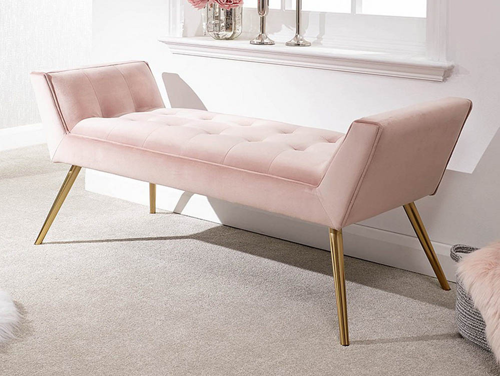 GFW GFW Turin Pink Upholstered Fabric Window Seat