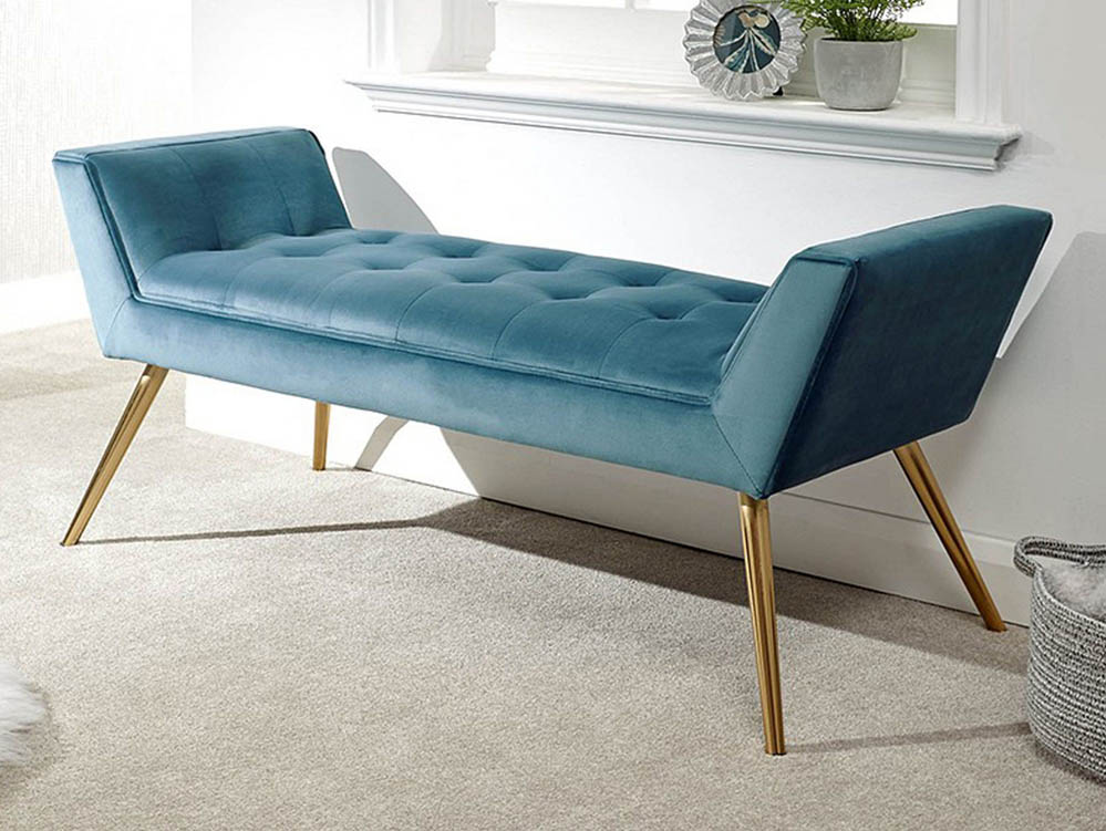GFW GFW Turin Teal Upholstered Fabric Window Seat