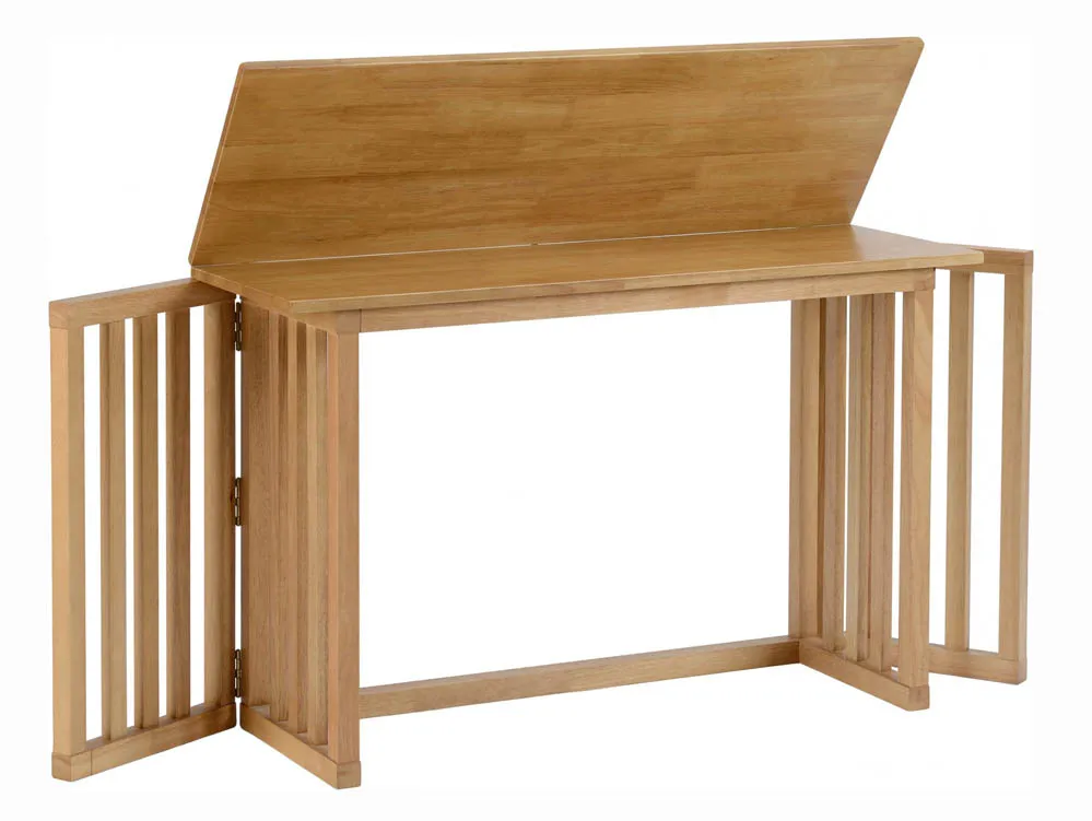 Seconique Seconique Richmond Oak Foldaway Extending Dining Table and 4 Stool Set