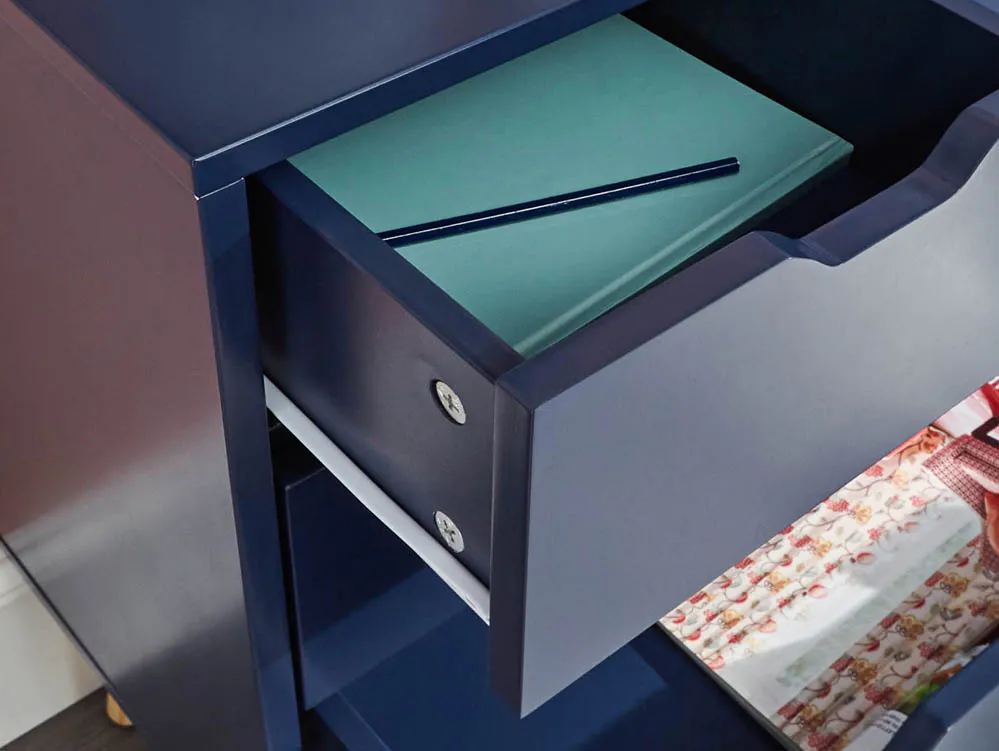 GFW GFW Nyborg Nightshadow Blue 2 Drawer Bedside Table