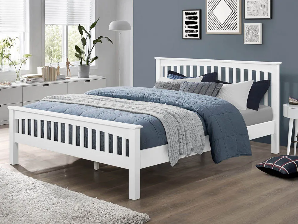 Sareer Sareer Balmoral 4ft6 Double White Wooden Bed Frame