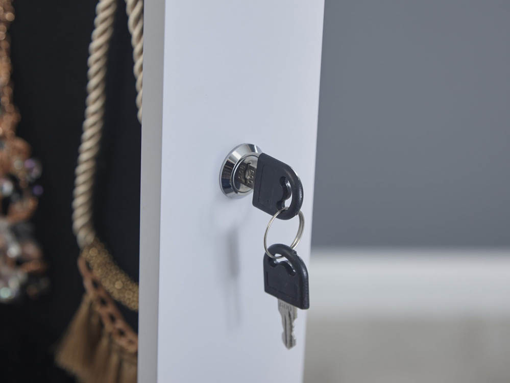 GFW GFW Amore Grey Jewellery Armoire With LED (Flat Packed)