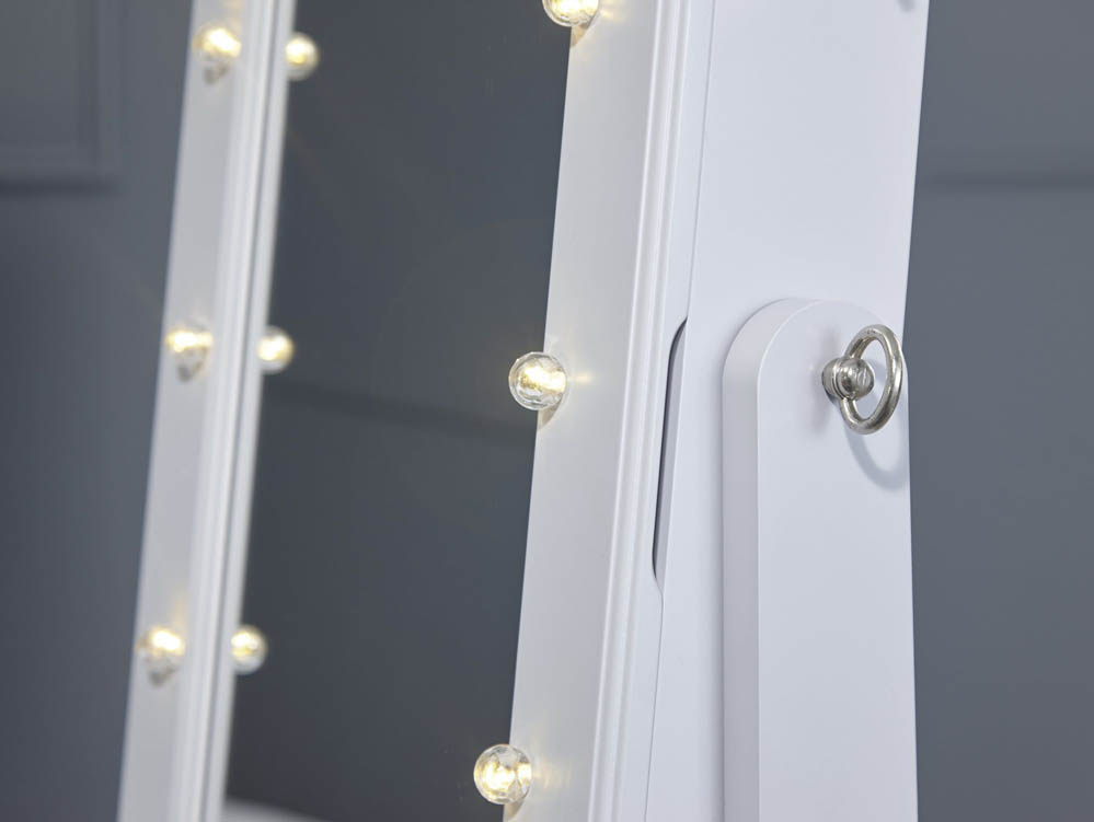 GFW GFW Amore Grey Jewellery Armoire With LED (Flat Packed)
