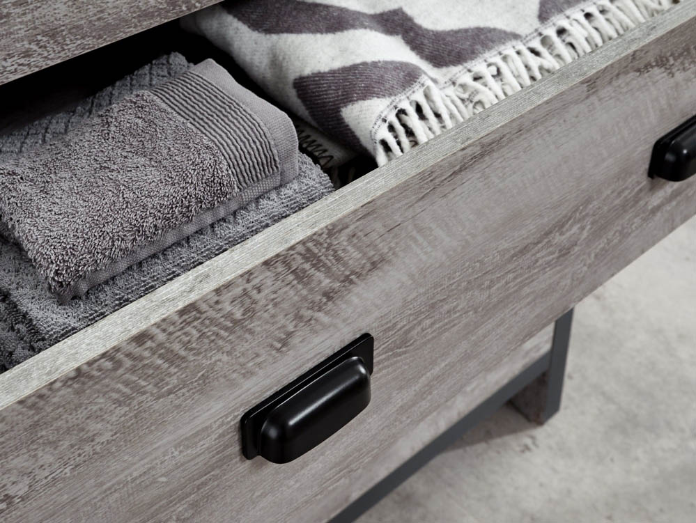 GFW GFW Boston Grey 3 Piece Bedroom Furniture Package (Flat Packed)