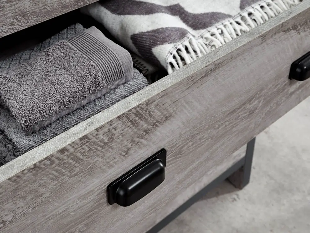 GFW GFW Boston Grey Wood Effect 3 Piece Bedroom Furniture Package
