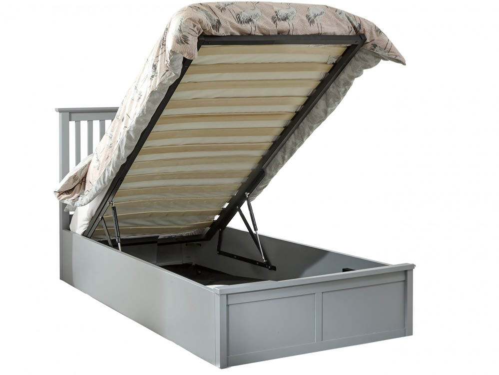 GFW GFW Como 3ft Single Grey Wooden Ottoman Bed Frame
