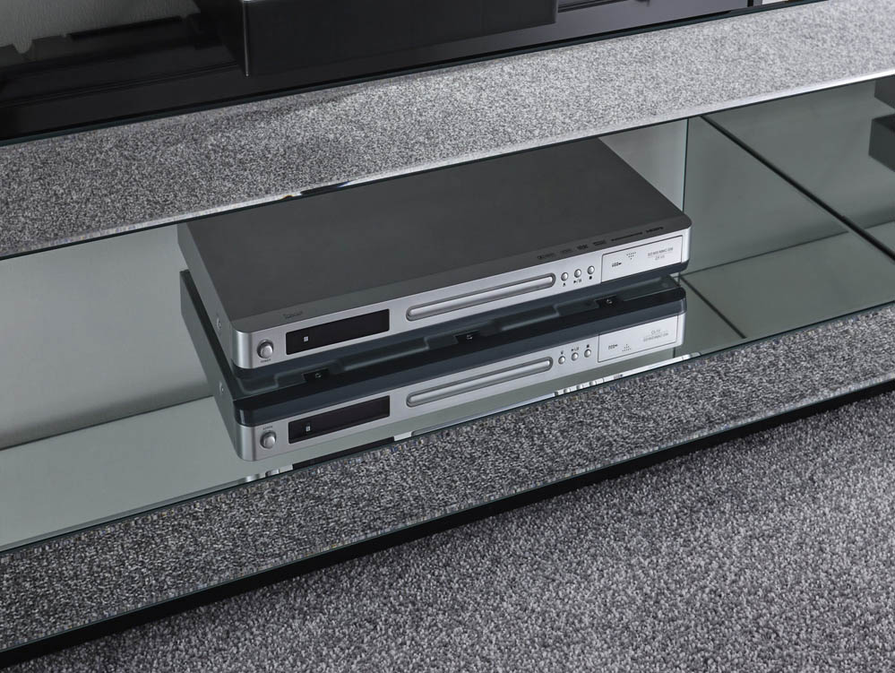 GFW GFW Capri Mirrored Cube TV Cabinet (Flat Packed)