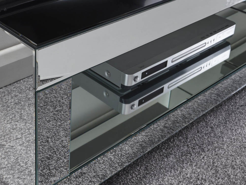 GFW GFW Capri Mirrored Cube TV Cabinet (Flat Packed)