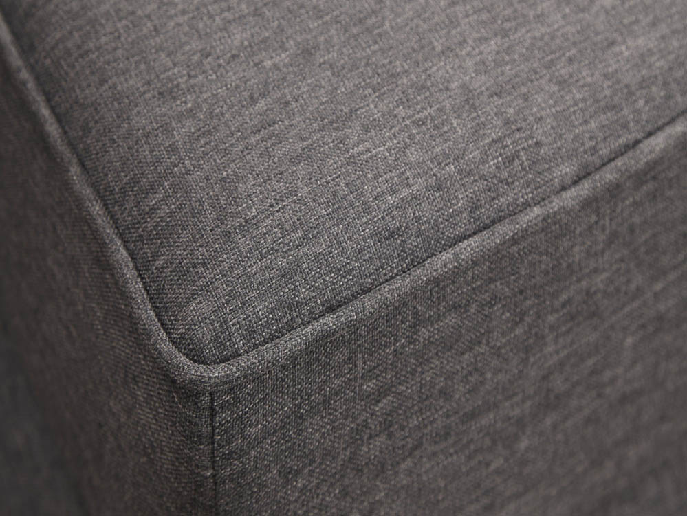 GFW GFW Dauphine Charcoal Grey Hopsack Square Storage Footstool
