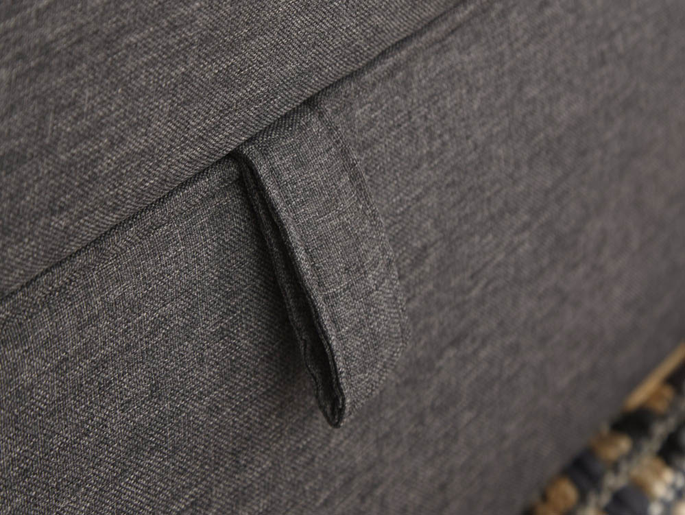 GFW GFW Dauphine Charcoal Grey Hopsack Square Storage Footstool