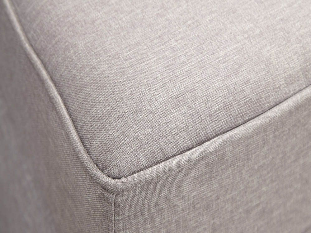 GFW GFW Dauphine Light Grey Hopsack Square Storage Footstool
