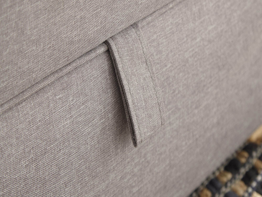 GFW GFW Dauphine Light Grey Hopsack Square Storage Footstool