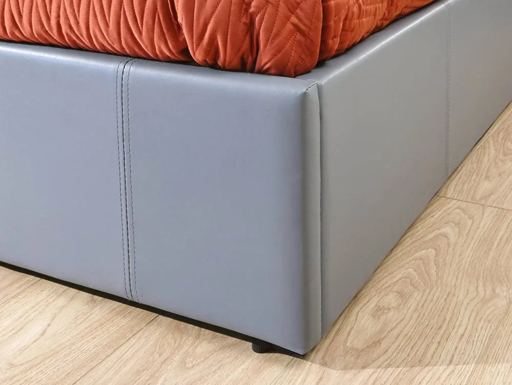 GFW GFW Ecuador Grey Faux Leather End Lift Ottoman Bed Frame