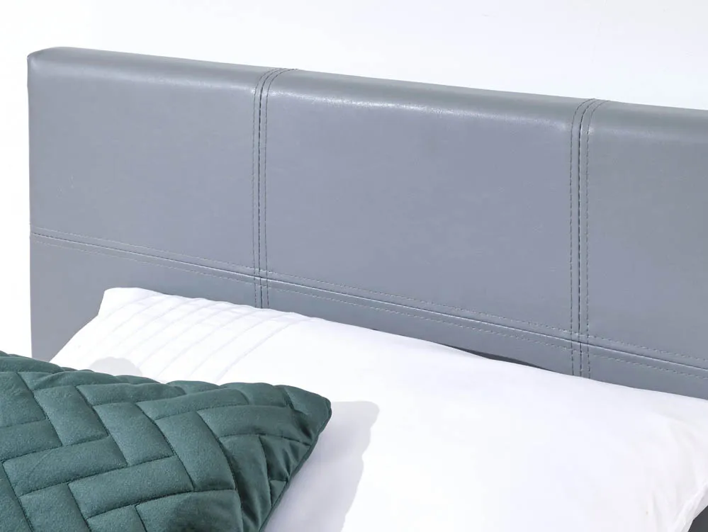 GFW GFW Ecuador Grey Faux Leather End Lift Ottoman Bed Frame