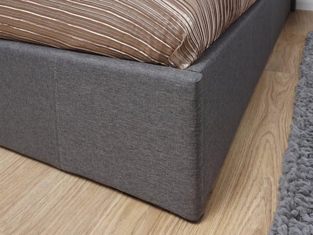 GFW GFW Ecuador Grey Hopsack Fabric End Lift Ottoman Bed Frame