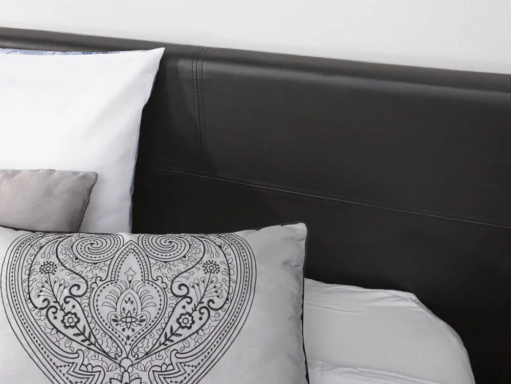 GFW GFW Ecuador Black Faux Leather End Lift Ottoman Bed Frame